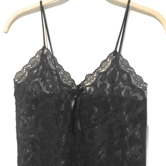 Black Babydoll Silk Like Slip Dress NWOT - Size S - Picture 3 of 6